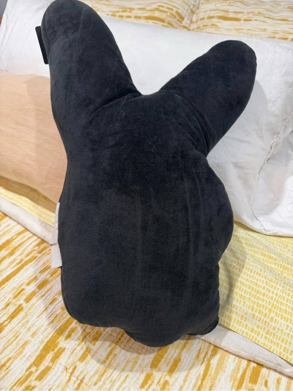PLAYBOY Pink Bunny Logo Accent Pillow with Black Outline